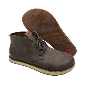 Altra Smith Mens 9.5 Brown Leather Lace Up Chukka Ankle Boots Barefoot Shoes